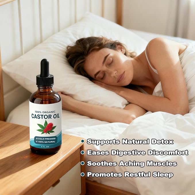 Tavio Castor Oil, Celara Castor Oil Pack, Can Be Used with Cotton Castor Oil Pack Wrap or Patch for Liver Support, Digestion Aid, Muscle Relaxation & Detox