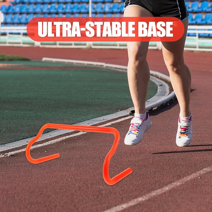 Kisangel PVC Football Training Hurdle Orange Portable Outdoor Agility Speed Ladder for Strength Coordination Exercises Weatherproof Shatterproof Sports Equipment
