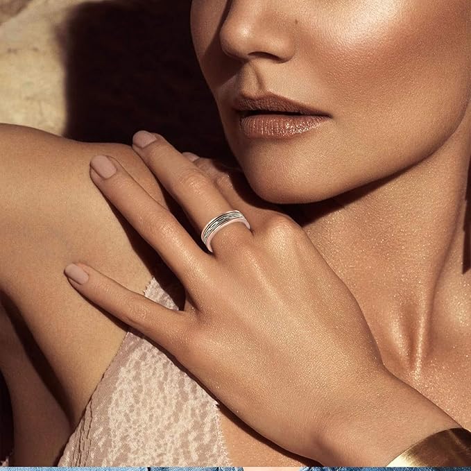 Copper Ring for Women, Pure Copper Adjustable Magnetic Ring with 3500 Gauss Effective Magnet (Women)