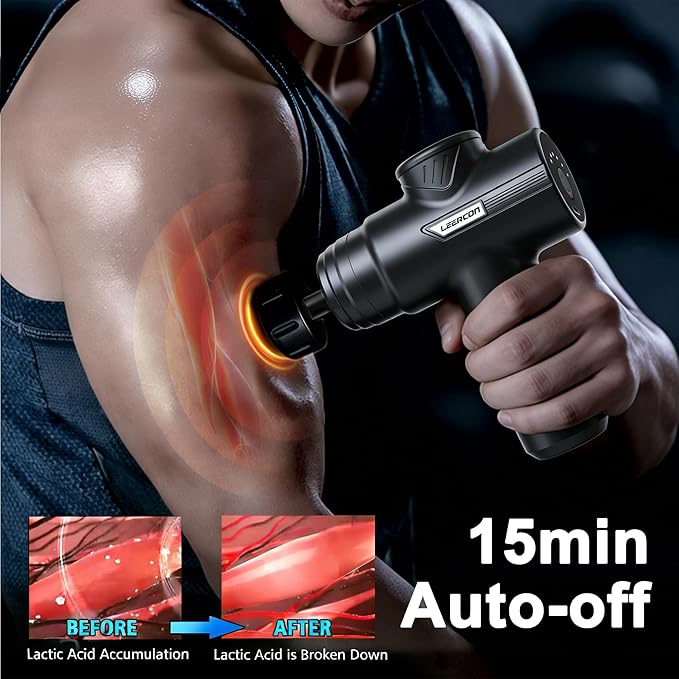 Heating Head for Small Massage Gun - 3-Temp Settings (104/113/122°F) & 15-Min Auto-Off, Portable Rechargeable Handheld Accessory for Muscle Pain Relief