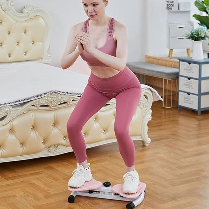 Rotating Waist Trainer,Sport Exercise Twist Board,Aerobic Waist Twister with Resistance Band,Full Body Toning Workout Ab Twister Board for Aerobic Exercise