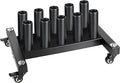 EVERYMATE Vertical Barbell Rack - Heavy-Duty Steel Organizer, Barbell Holder Floor Stand, Fits 2" Olympic Bars with Scratch-Resistant Inserts, Space-Saving for Home/Garage/Commercial Gym