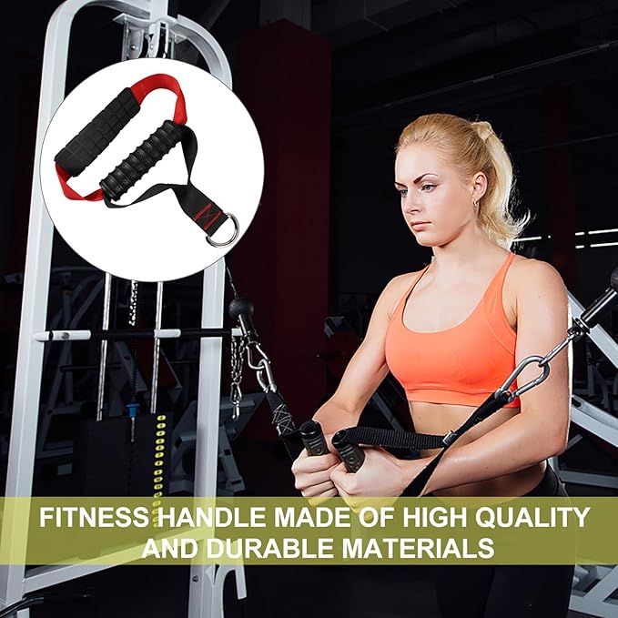 Kisangel Fitness Handle Grip Non-slip Pulldown Training Rope Arm Strength Workout Accessory DIY Fitness Equipment Attachment for Gym and Home Use