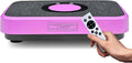 Vibration Plate Fitness Platform with Remote Control, 120 Speed Levels, Pink, Whole Body Exercise Machine for Weight Loss and Muscle Toning