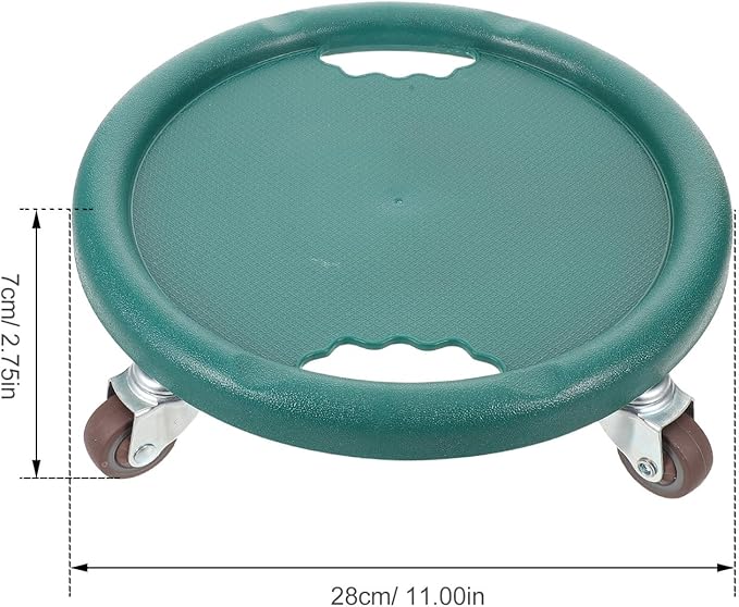 Ab Roller Wheel Abdominal Exercise Sliders with 4-wheel Design, Silent Multi-directional Core Trainer for Home Gym Fitness, Green Workout Gliding Discs for Strength Training