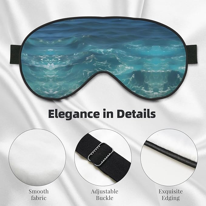 The deep Ocean Head-Mounted Double-Sided Light-Blocking Sleeping Eye mask to Protect Eyes and Relieve Eye Fatigue