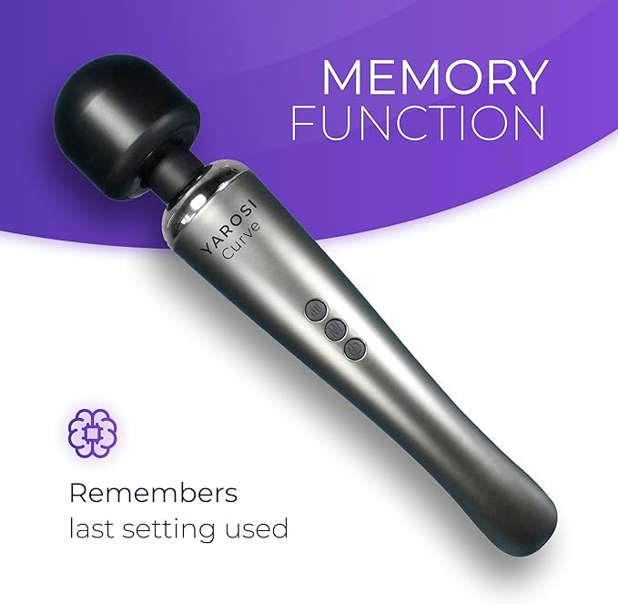 Yarosi Cordless Curve Therapeutic Device - 8 Powerful Speeds and 20 Patterns - for Deep Muscle Aches and Sports Tissue Recovery - Rechargeable - Travel Friendly - Silver