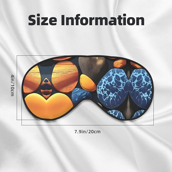 Yellow Pebbles Head-Mounted Double-Sided Light-Blocking Sleeping Eye mask to Protect Eyes and Relieve Eye Fatigue