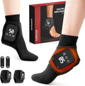Foot Renew Massager for Neuropathy, 3-in-1 Cordless & Portable Foot and Ankle Massager for Heel, Arch & Ankle Relief, 3-Level Vibration & Heat, Ideal Gift, Includes Extension Strap (Black 2pcs)