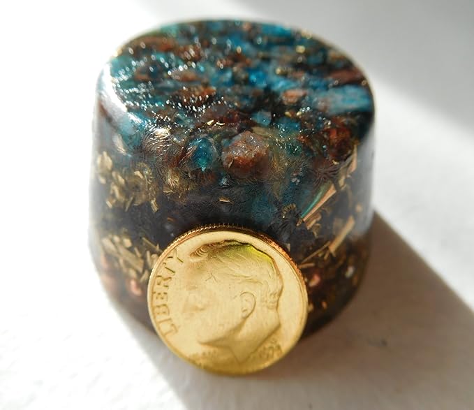 Blue Apatite Orgone Generator Energy Accumulator 7.83Hz/432Hz/528Hz/Advance Harmonics Many Beautiful Ingredients!! (Blue Apatite)