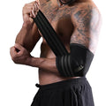 TAVIEW Elbow Sleeves with Adjustable Wrap, 5mm Neoprene, 7mm Compression Support Brace for Weightlifting (1 PCS(2 in1), L)