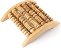 Tuuli Accessories - Wooden Foot Massager, Grooved Muscle Roller, Helps Ease Muscle Tension and Improve Blood Circulation, Natural Wood Therapy Massage Tools, 29 x 24.5 cm