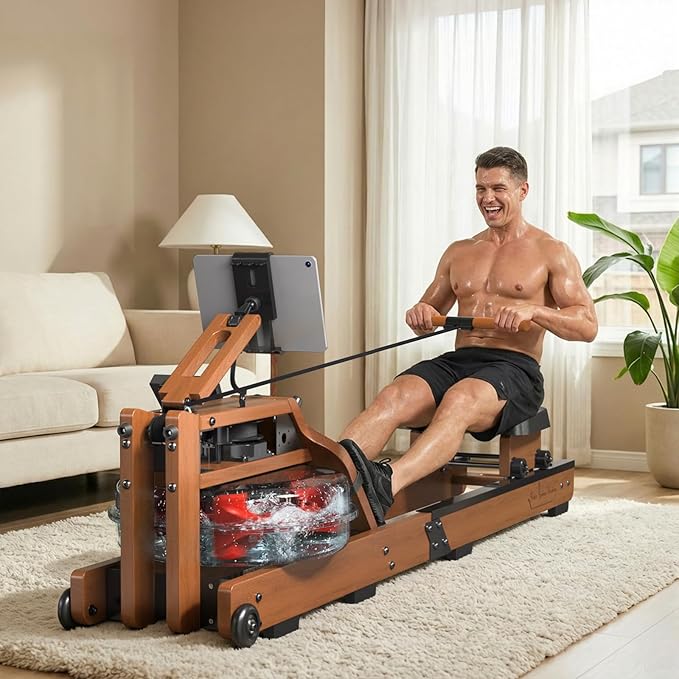 2026update Magnetic Rowing Machines for Home,Rower Machine with 16 Levels,Powerful Silent Magnetic Resistance,350lbs Weight Capacity,LCD Monitor,Silent Rail System,Row Machine for Home Gym Exercise