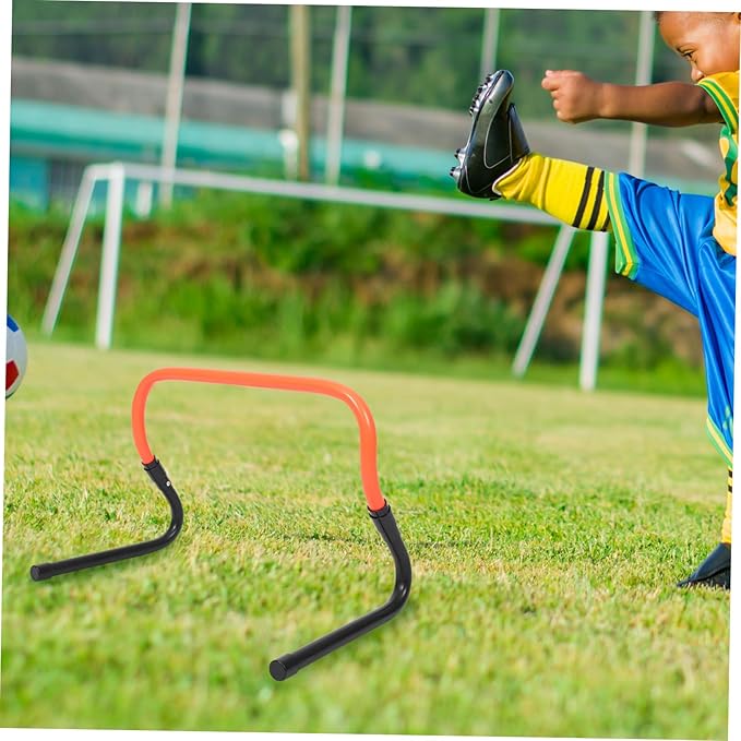 VANZACK Professional Adjustable Football Training Hurdles for Speed and Agility Development Lightweight PVC Agility Barriers for Boys and Girls Convenient Outdoor Practice Equipment