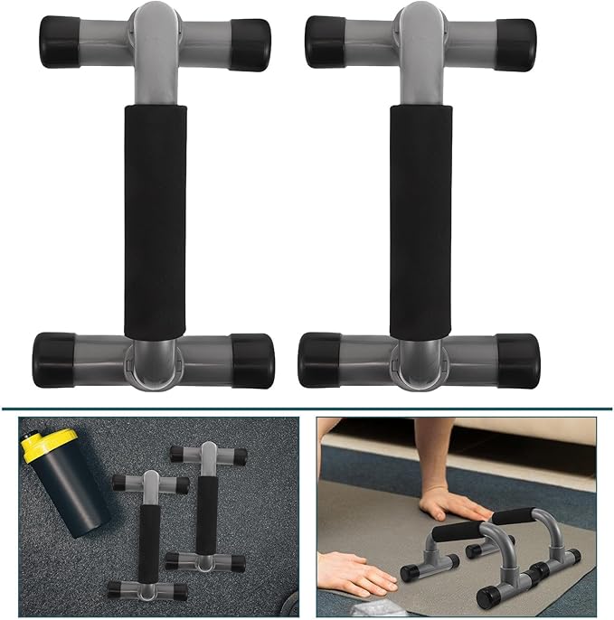 DOITOOL H-shape Push up Bars Pair – Non-slip Parallette Parallel Bars Comfortable Grip – Portable Chest Workout Fitness Equipment for Home Gym Strength Training