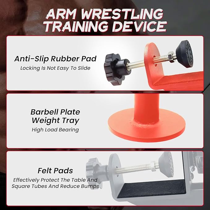 AHTAPFON Arm Wrestling Training Equipment, Arm Wrestling Training Table Pulley Cable System, Fitness Wrist & Forearm Strengtheners for Adults Professional and Biceps Training