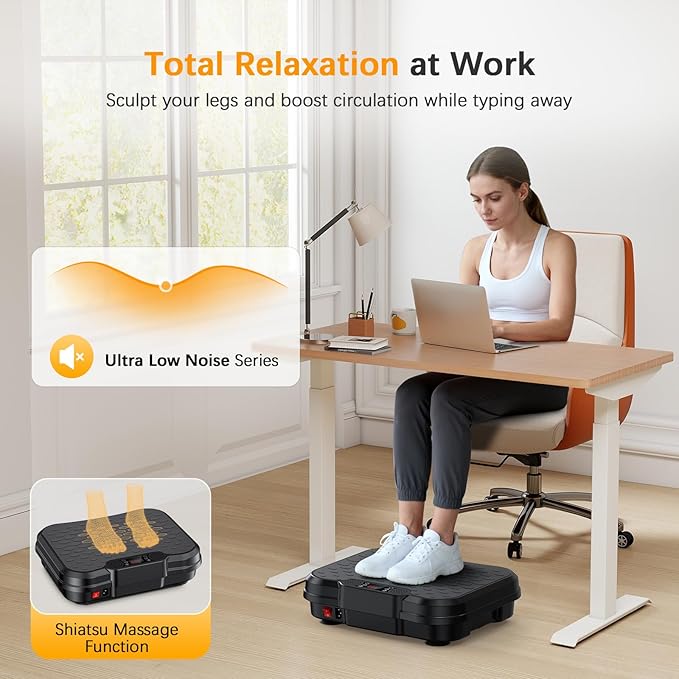 Vibration Plate Exercise Machine,Vibrating Platform for Lymphatic Drainage with 250 Speeds,450 lbs Weight Capacity,Vibrated Plates for Weight Loss,Full Body Workout Equipment for Fitness at Home