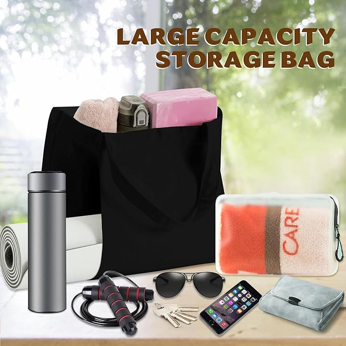 Yoga Mat Carrier, Gym Bag With Yoga Mat Holder, Women Canvas Tote With Shoulder Strap For Pilates, Travel, Office, Sports, Workout And Beach – Inner Zippered Pocket, Fits Standard And Small Mats