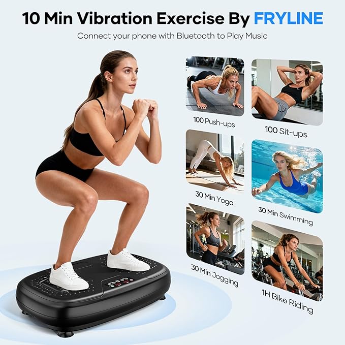 Vibration Plate Exercise Machine for Lymphatic Drainage Massage & Weight Loss, 400 lbs Capacity Vibration Platform Fitness for Whole Body Workout Shake Plate, Gym Fat Burner for Women and Men
