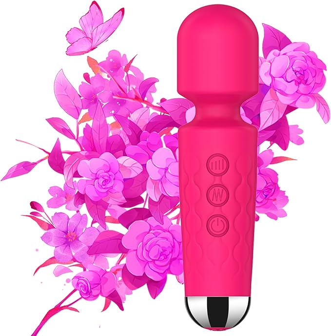 Mini Personal Massage Small Cordless Handheld Massager - Powerful - Quiet - Back Legs Hand Pains and Sports Recovery(Rose)