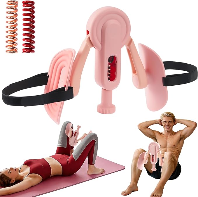 Thigh Trainer, 10-135LB Adjustable Resistance Inner Thigh Exerciser, Pelvic Floor Muscle Repair with Leg Strap, Workout Kegel Exercise Equipment for Shaping, Yoga, Weight Loss Home Gym