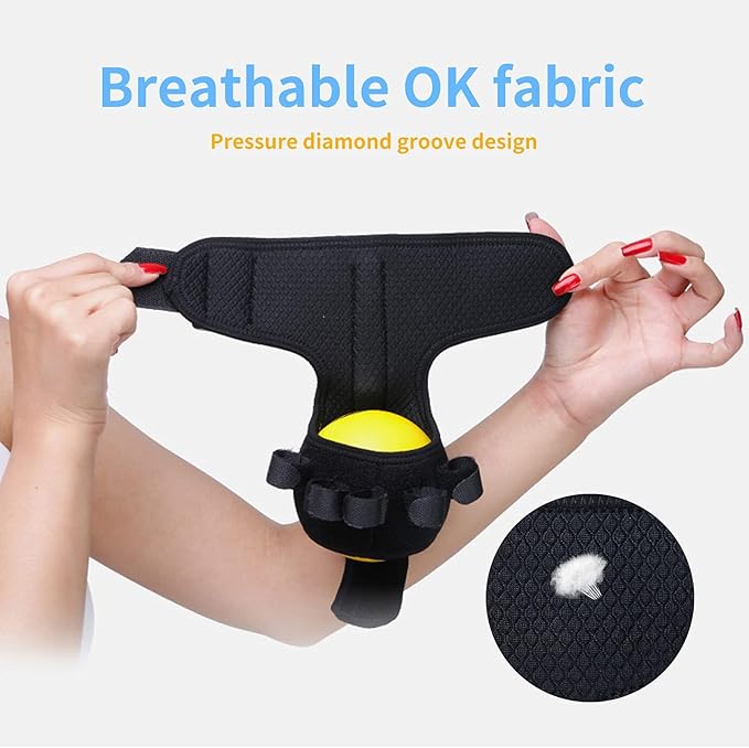 Anti-spasticity Ball Splint Hand Finger for Hand Stroke Hemiplegia Finger Recovery Spasm Dystonia Hemiplegia Finger Training Hand Functional Impairment for Children and Men and Women (Large)