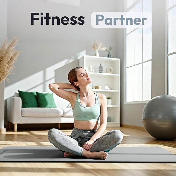 UMINEUX Extra Thick Yoga Mat, 10MM (2/5") Yoga Mat Non Slip, POE Yoga Mats for Women Men, 72"x24", Great for Workout, Yoga, Pilates, Fitness & Floor Exercises