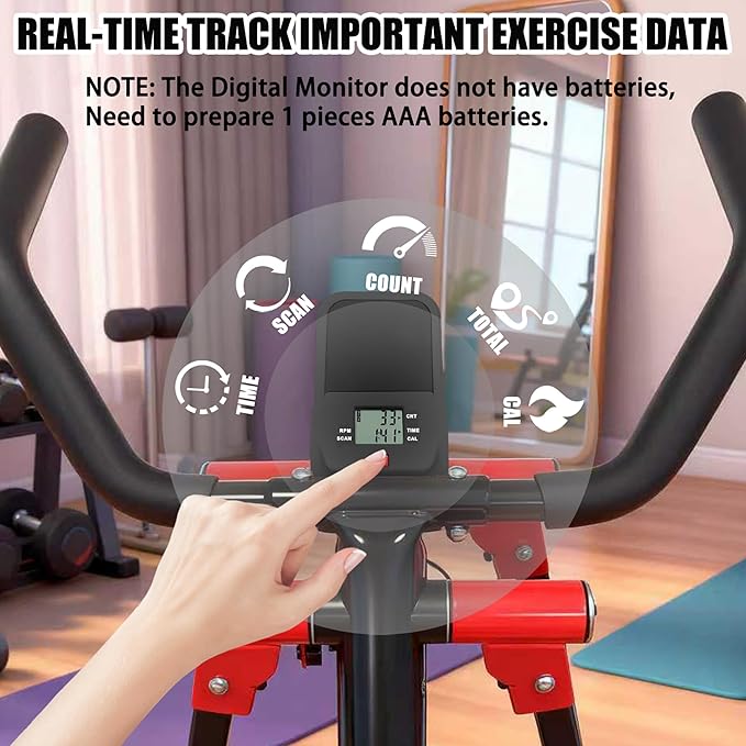 ZeHuoGe Air Walking Elliptical Machine - Foldable Cardio Cross Trainer Glider for Full-Body Low-Impact Exercise with LCD Display Ideal for Home Gym
