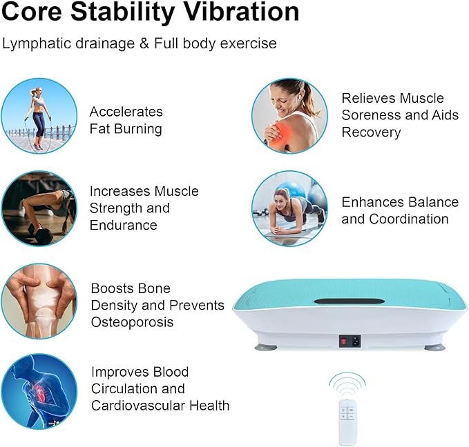 Silent Vibration Platform Crazy Fitness Massage 10-Frequency Weight Loss & Fat Burner Body Shaking Machine for Unisex