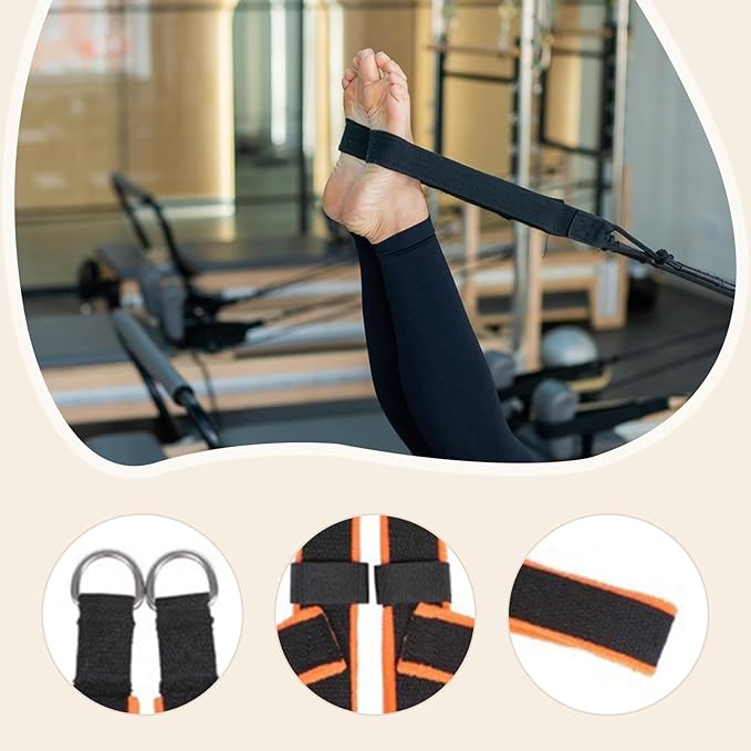 Y Shape Women Pilates Auxiliary Straps with Locking Function Multifunctional for Strength Training and Stretching Anti Slip