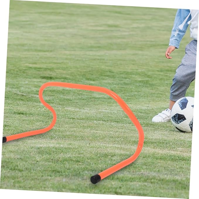 DECHOUS 4Pcs Agility Speed Hurdles with Stable Base Plastic Sports Training Equipment for Football Soccer Outdoor Running Field Coordination and Quickness Practice