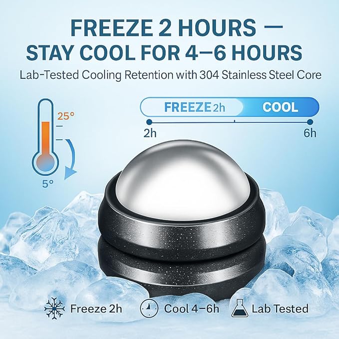 Cold Massage Roller Ball - Stocking Stuffers Gifts for Men Women Teens Boys，Stays Cold for 6 Hours,Sports Fitness Relaxations Gift,Rapidly Relieve Muscle Pain and Tension