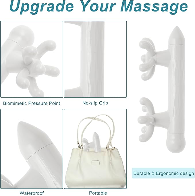 VOCOSTE Fascia Massage Tool, Fascia Massage Blaster Tool for Trigger Point Pain Relieves, Myofascial Release Massager for Reduced Cellulite Appearance, White