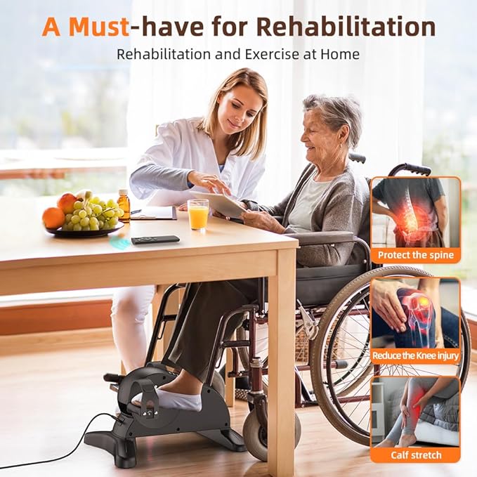 Under Desk Elliptical, Elliptical Machines for Home Use Seated Elliptical Ellipse Leg Exerciser for Seniors Portable Elliptical Under Desk Bike Pedal Exerciser Exerciser for Seniors