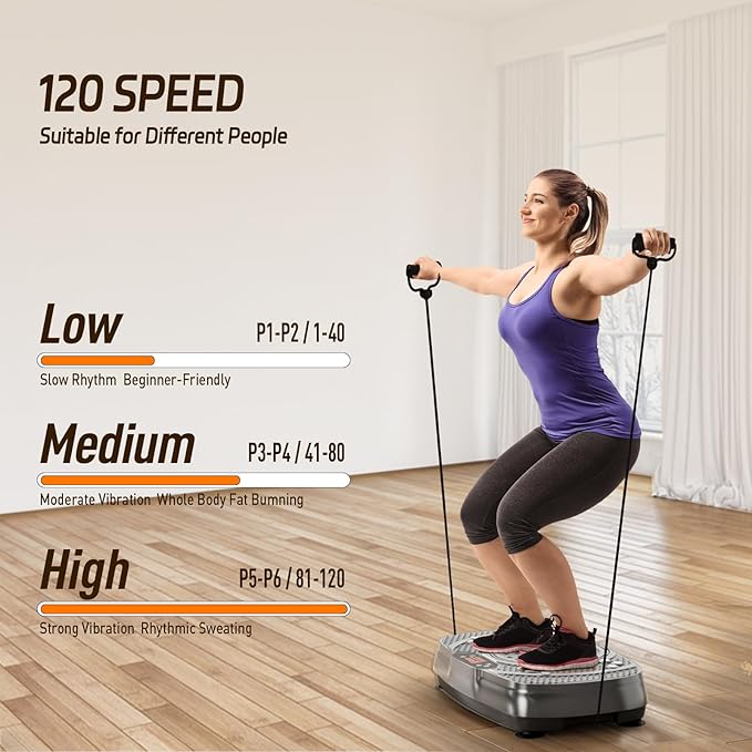 Vibration Plate Exercise Machine: TISSCARE Vibrating Plates for Weight Loss and Lymphatic Drainage, 400lbs Shake Plate Whole Body Workout Platform for Home Fitness Fat Burner Gifts