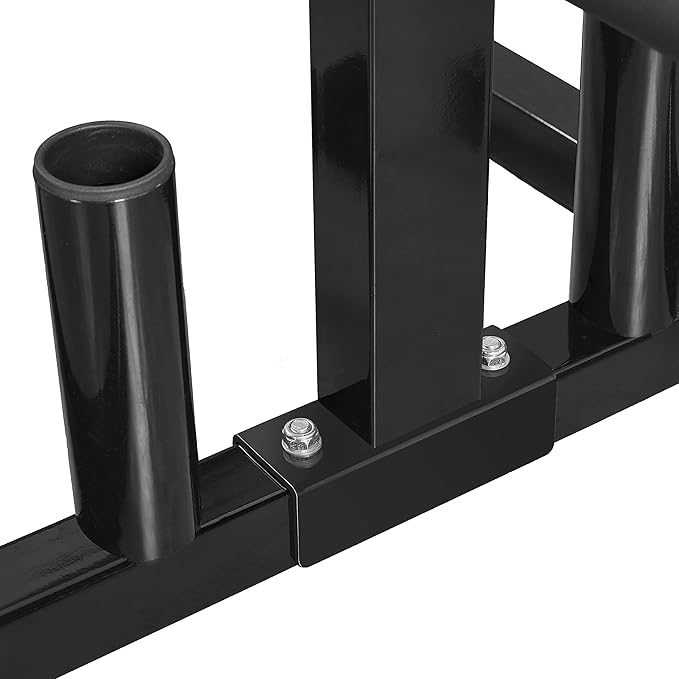 Yaheetech 2in Weight Plate Rack Tree & 2 Barbell Bar Holders Olympic Weight Organizer Storage Stand, Holds Up to 882 lbs
