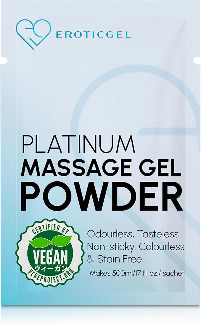 Premium Massage Gel Powder | Made in Japan | Paraben & Glycerine Free | 5g Travel Sachet Makes 16.9 fl oz
