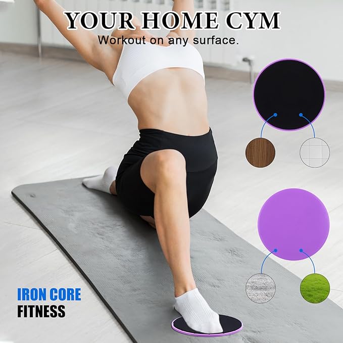24 Pcs Core Sliders for Working Out Abdominal Exercise Discs Dual Sided Workout Disc Fitness Sliders Exercise Gear for Gym Floors Training Abdominal Core Strength