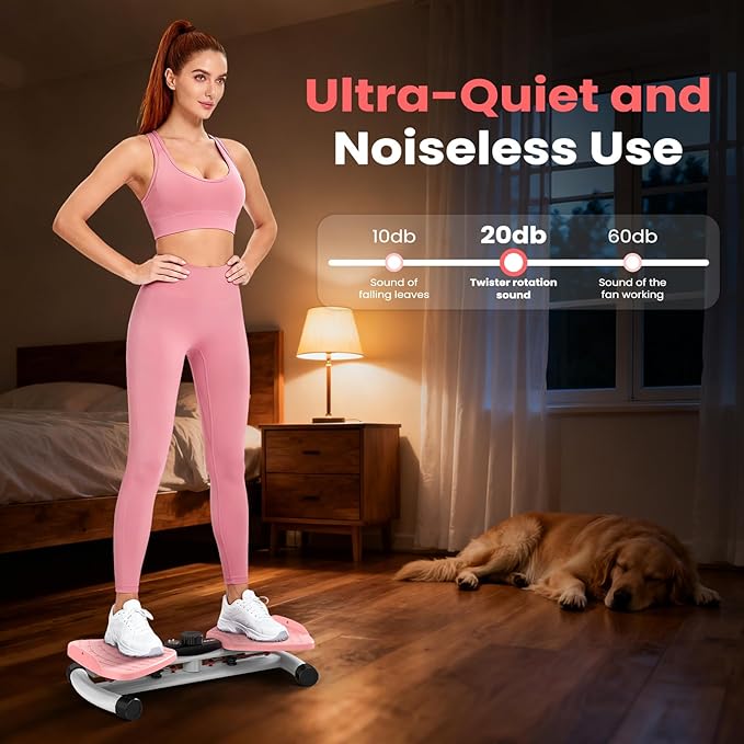 RELIFE Waist Twister Machine Exercise, Ab Twist Board With Digital Monitor, 20db Quiet, 300lb Capacity Anti-Slip Base For Home Gym, Belly Fat Workout For Women & Men