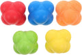 5pcs Hexagon Reaction Balls Set, High Bounce Rubber Agility Training Balls for Hand-Eye Coordination, Reflex Motor Response Speed Training and Seniors