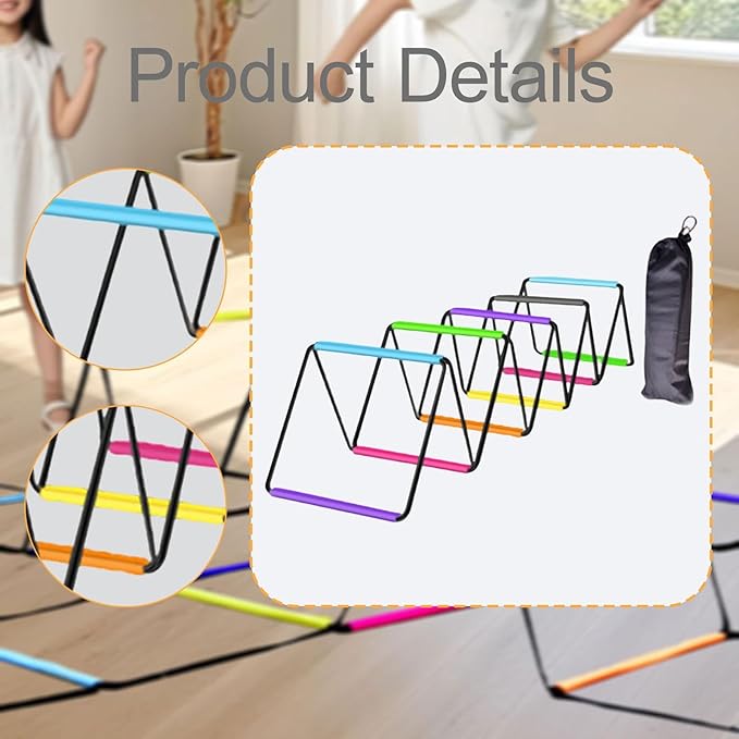 Yiju Agility Ladder Jumping Obstacles, Foldable for Kids Adults Soccer Speed Ladder Agility Training Equipment for Foot Exercise