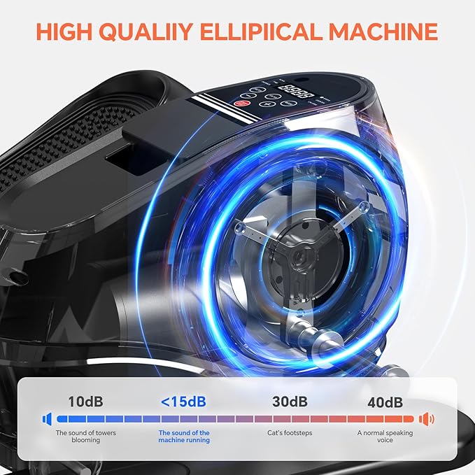 2025 Under Desk Elliptical Machine, Electric Ellipse Leg Exerciser Pro As Seen On TV with 16 Adjustable Speed, Quiet and Fully Assembled with Remote Control & Non-Slip Foot Straps White New