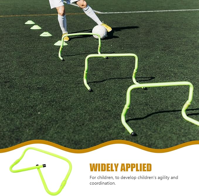 Adjustable Agility Hurdles Set, 2-Level Height PVC Plastic Football Speed Training Equipment, Lightweight Wear-Resistant Hurdles for Youth Soccer Practice