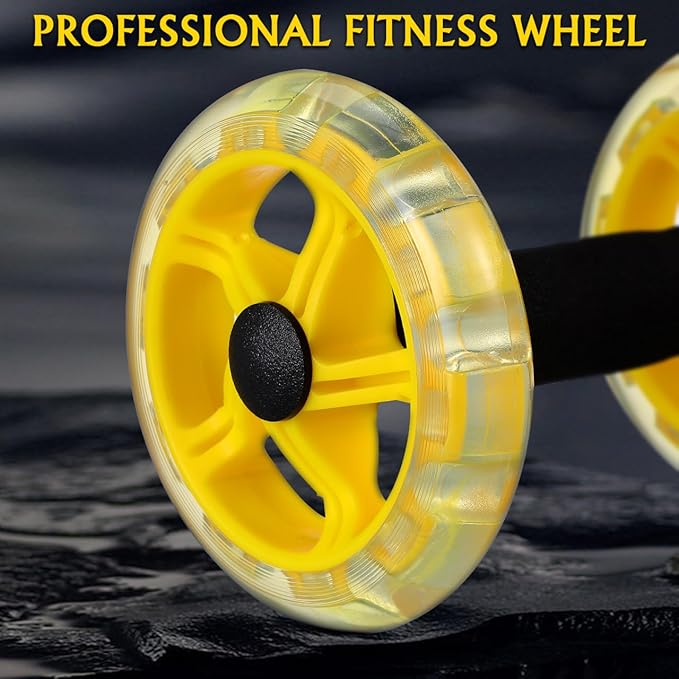 POPETPOP Fitness Roller for Abdominal Strengthening and Weight Loss Portable Ab Wheel with Non Slip Handles for Men and Women Equipment for Home Gym