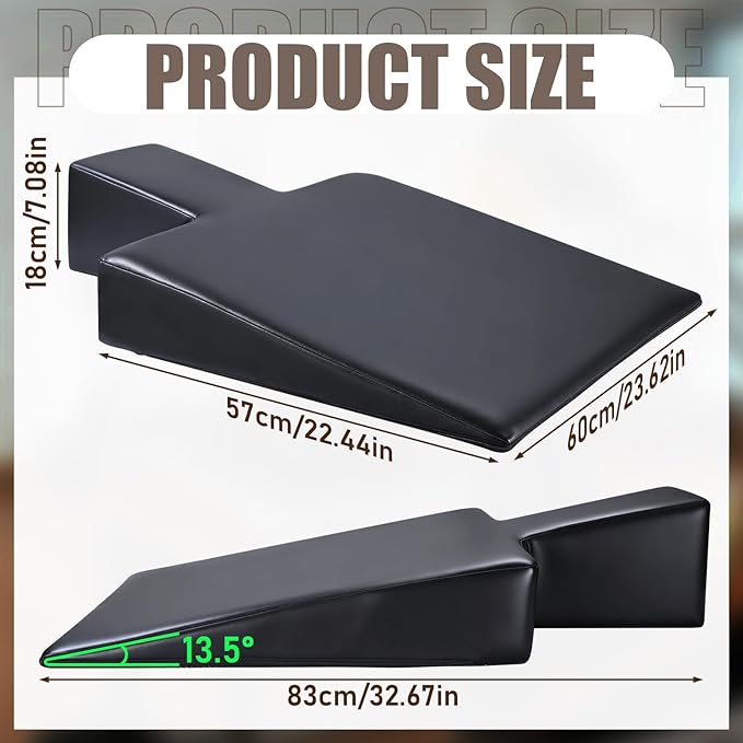TOBWOLF Pilates Wedge, Non-Slip Workout Wedge for Pilates Reformer, Removable Wedge Mat for Prenatal Exercise & Beginners, Gentle Support Cushion for Reformer, Mat, Home & Studio Use