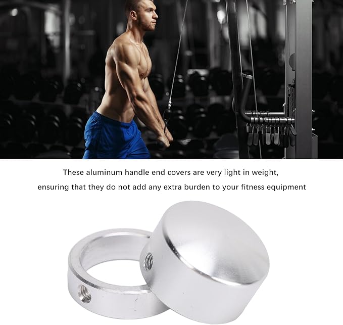 Durable 1-Inch Aluminum Handle End Cover for Fitness Equipment - Lightweight, Easy to Install, and Protective Attachment for Strength Training Machines
