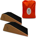 Squat Wedge -Squat Wedge Block-Extra Large SIze-Slant Board for Calf Stretching-Heel Elevated squats w/Non-Slip Grip, Anti-Slip Cork-Lightweight Home Gym Accessories-Yoga Blocks