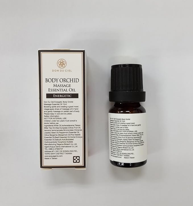 100% Organic Essential Oil Blend for Massage, Home Care, Aromatherapy, Natural Ingredients - Orchid, Bergamot, Pine Needle, Peppermint, 10ML