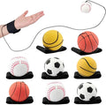4/8/16/32 Wrist Return Ball on a String 2.36 Inches Rebound Sport Balls with Elastic Strap Baseball Soccer Tennis Practice Party Favors, Wrist Exercise and Fun Play for Kids & Adults
