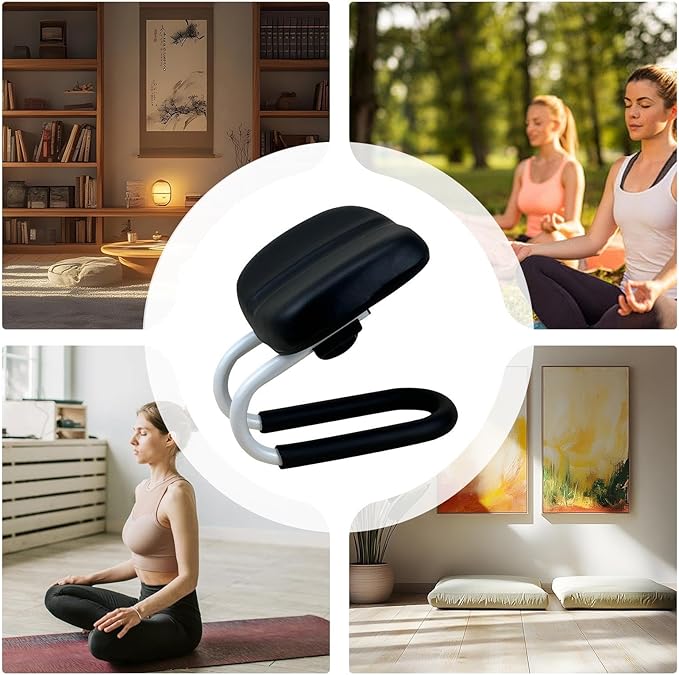 Genérico Meditation Way, Adjustable Knee Bench, with Sponge Cushioning Meditation Stool Bench, Meditation Accessories, Non Slip Leg Sleeve, Portable Chair